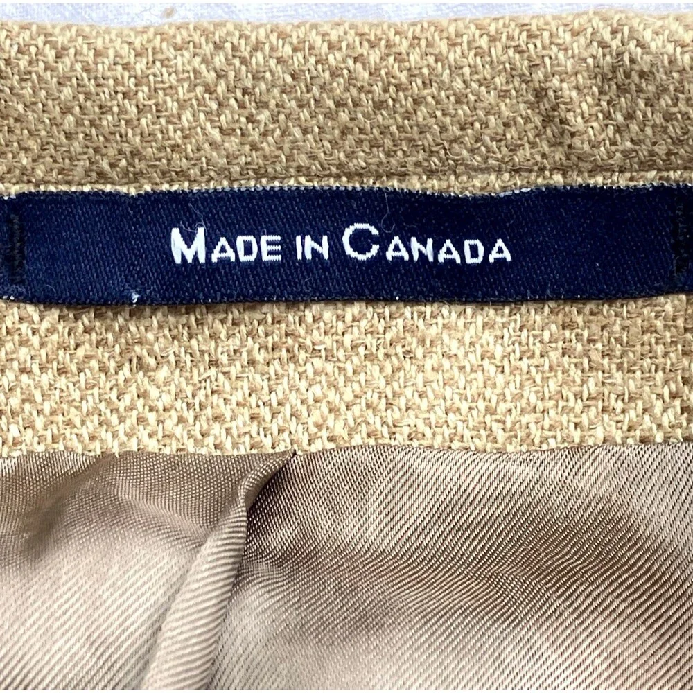 Polo University Club Lauren Sport Coat Vtg Silk Wool Linen 3 Btn 44 Tan Canada